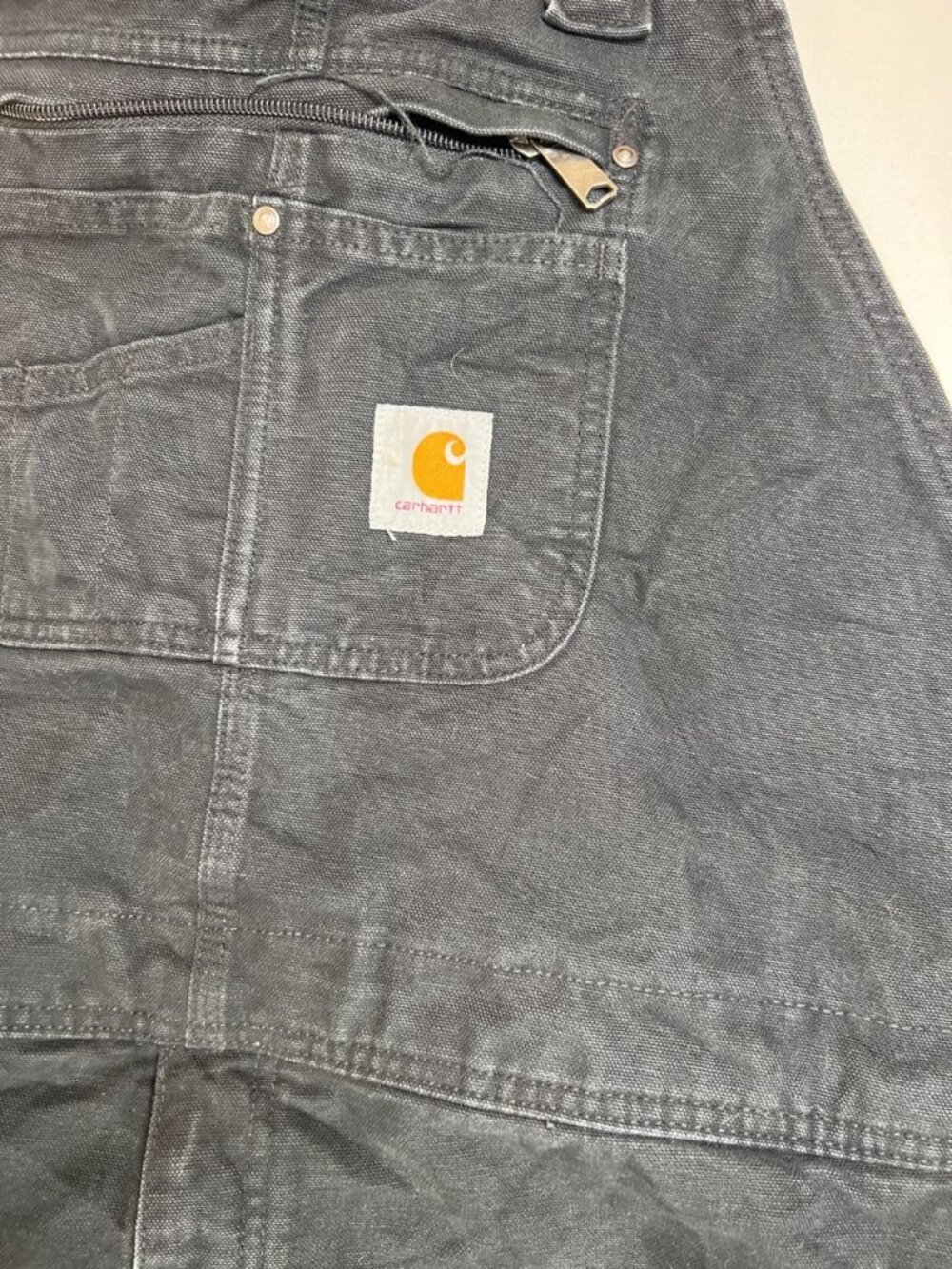 Carhartt Mens 4XL Tall Black Loose Fit Overalls Bibs Heavy Duty Workwear - Picture 3 of 5
